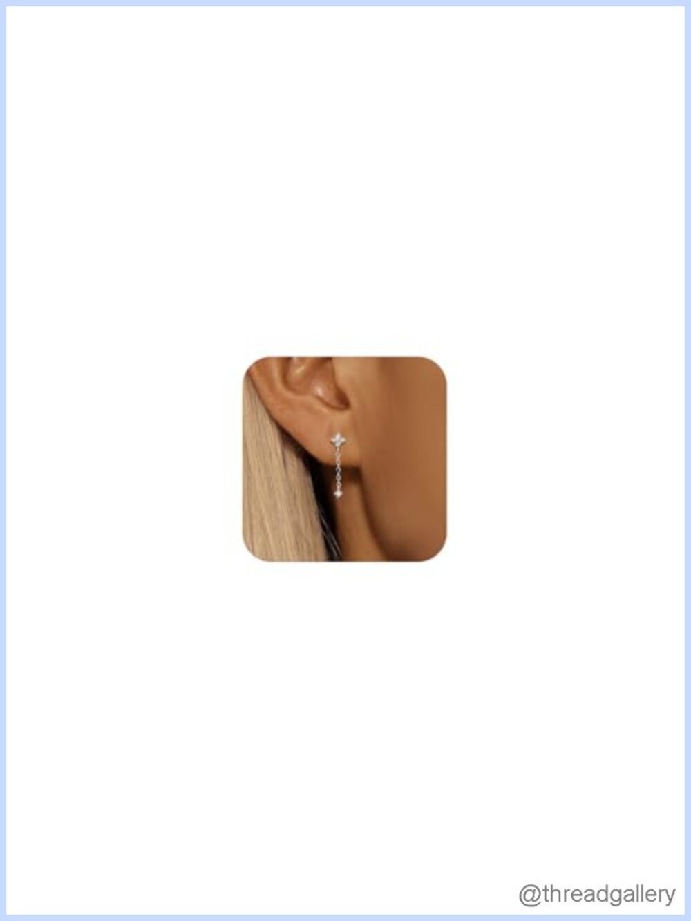 Sterling Silver Dainty CZ Flower Stud Earrings